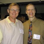 Jim Fraiser (r.) with Mississippi sports writer Rick Cleveland. Photo by Nancy Jacobs