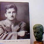 Picture of Faulkner on wall at Rowan Oak (Photo by N. Jacobs)