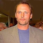 Photo of John Grisham by Nancy Jacobs at Southern Literature Festival, Starkville, 1997